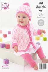 King Cole Cherish Dash & Cherish Pattern 5585 - Coat, Sweater with Hood & Hat