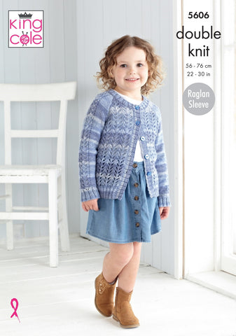 King Cole Island Beaches DK Pattern 5606 - Sweater & Cardigan