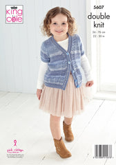 King Cole Island Beaches DK Pattern 5607 - Cardigans