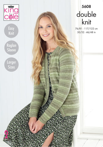 King Cole Island Beaches DK Pattern 5608 - Sweater & Cardigan
