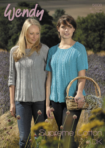 Wendy Supreme Luxury Cotton DK - Pattern 5608  Swing Tunic - NOW €1.00