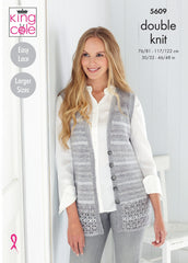 King Cole Island Beaches DK Pattern 5609 - Cardigan & Waistcoat