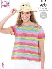 King Cole Summer 4 Ply Pattern 5664 - Tops