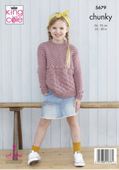 King Cole Subtle Drifter Chunky Pattern 5679 - Sweater & Cardigan