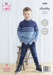King Cole Subtle Drifter Chunky Pattern 5680 - Sweater & Hooded Sweater