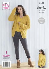 King Cole Subtle Drifter Chunky Pattern 5683 - Ladies Cardigans
