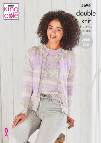King Cole Fjord DK Pattern 5696 -  Cardigan & Sweater