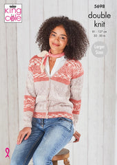 King Cole Fjord DK Pattern 5698 - V Neck Cardigan & Waistcoat