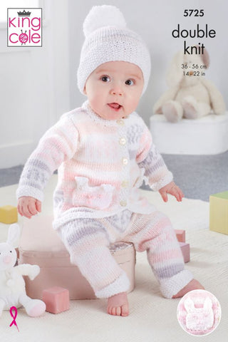 King Cole Cherished Baby DK Pattern 5725 - Baby Set