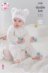 King Cole Cherish Dash & Cherished DK Pattern 5728 - Baby Set