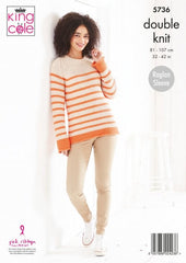 King Cole Cottonsoft DK Pattern 5736 - Cardigan & Sweater