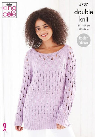 King Cole Cottonsoft DK Pattern 5737 - Cardigan & Sweater