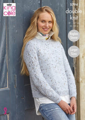 King Cole Homespun DK Pattern 5794 - Sweaters