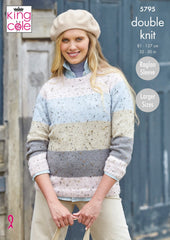 King Cole Homespun DK Pattern 5795 - Sweaters