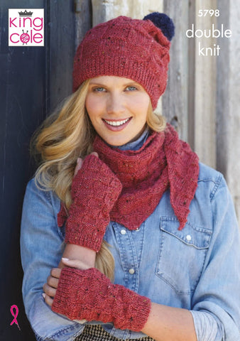 King Cole Homespun DK Pattern 5798 - Accessories