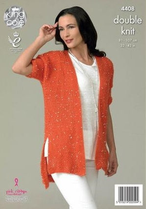 King Cole Galaxy DK Pattern 4408 - Top & Cardigan
