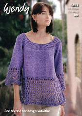 Wendy Supreme Luxury Cotton Silk DK Pattern 5893 Flared Top & Tunic - NOW €1.00