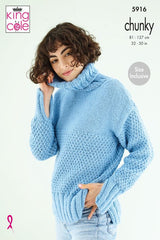 King Cole Subtle Drifter Chunky Pattern 5916 - Ladies Sweaters
