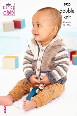 King Cole Cherished Baby DK Pattern 5920 - Sweater & Jacket