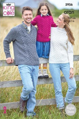 King Cole Wool Aran Pattern 5956 - Sweaters