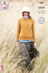 King Cole Wool Aran Pattern 5963 Sweaters