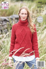 King Cole Wool Aran Pattern 5963 Sweaters