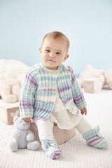 King Cole Cherished DK Pattern 5965 - Matinee Coat, Cardigan & Blanket