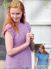 Wendy Supreme Luxury Cotton DK Pattern 5980 - Lacy Sleeveless Tops - NOW €1.00