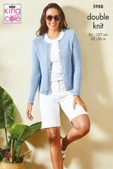 King Cole Linendale DK Pattern 5988 - Cardigan & Top