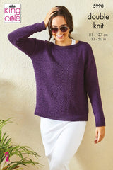 King Cole Linendale DK Pattern 5990 - Sweater & Top