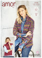 Stylecraft Amor Aran Pattern 9799 - Jacket & Tunic - NOW €1.00