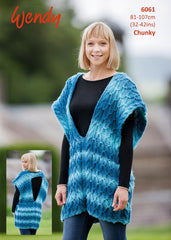 Wendy Stella Chunky Pattern 6061 - Deep V Tunic - NOW €1.00