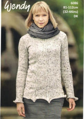 Wendy Harris DK Pattern 6086 - Cabled Pointed & Sleeveless Top - NOW €1.00