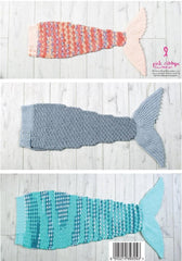 King Cole Baby Drifter, Splash, Glitz & Big Value - Crochet Pattern 4908 - Mermaid Tail Blanket