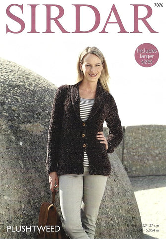 Sirdar Plushtweed Pattern 7876 - Jacket - NOW €1.00