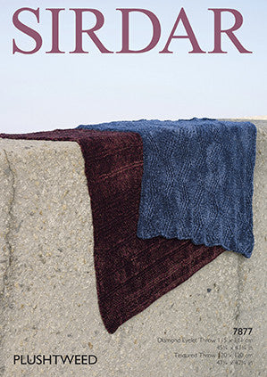 Sirdar Plushtweed Pattern 7877 - Throws - NOW €1.00