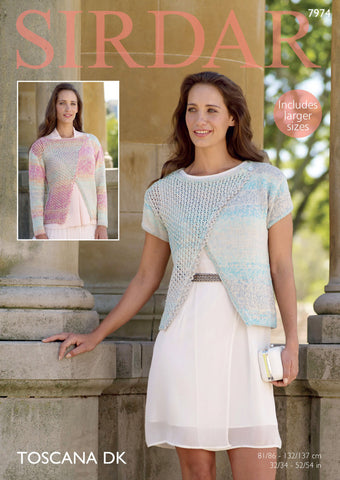 Sirdar Toscana DK Pattern 7974 - Wrap Over Tops - NOW €1.00