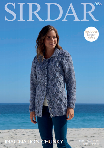 Sirdar Imagination Chunky Pattern 8056 - Cardigan - NOW €1.00