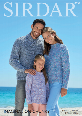 Sirdar Imagination Chunky Pattern 8059 - Sweaters - NOW €1.00