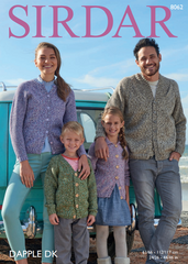 Sirdar Dapple DK Pattern 8062 - Cardigans - NOW €1.00