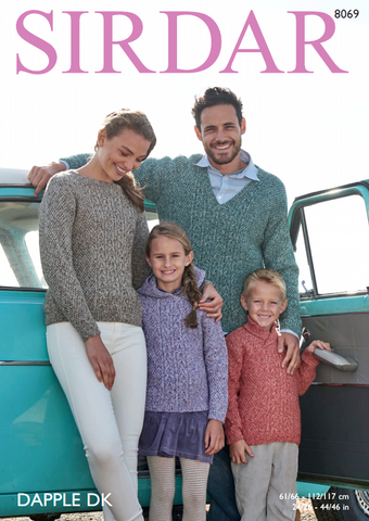 Sirdar Dapple DK Pattern 8069 - Sweaters - NOW €1.00