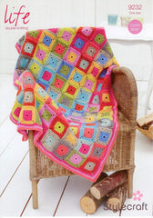 Stylecraft Life & Special DK Pattern 9232 - Square in a Square Throw
