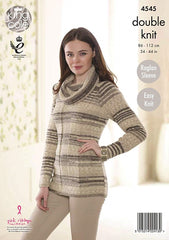 King Cole Drifter DK Pattern 4545 - Cardigan & Sweater