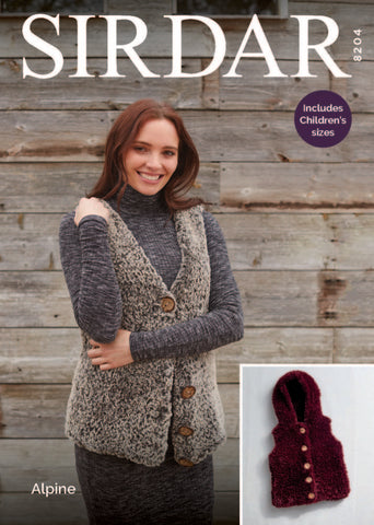 Sirdar Alpine Super Chunky Pattern 8204 - Gilets