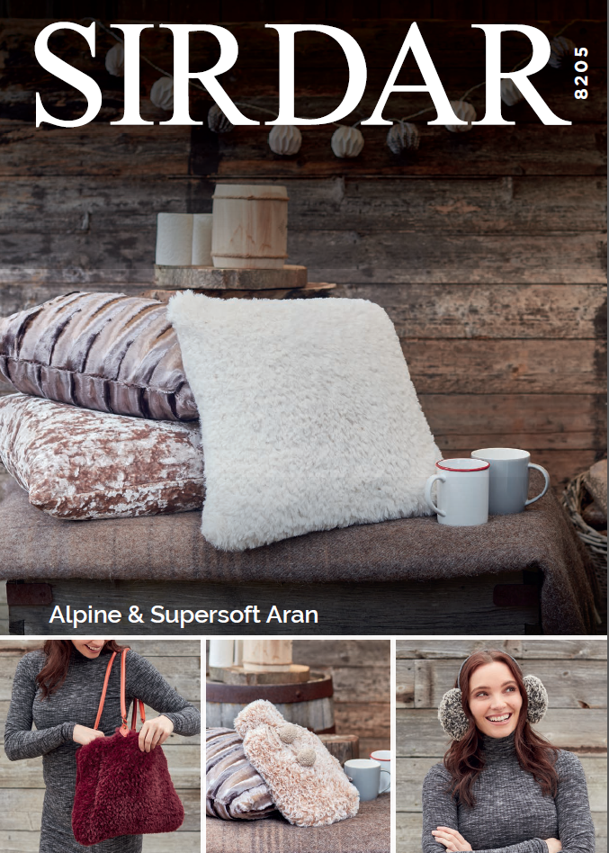 Sirdar Alpine Super Chunky & Supersoft Aran Pattern 8205 - Accessories