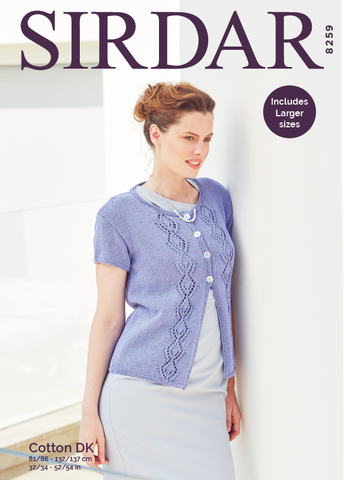 Sirdar Cotton DK Pattern 8259 - Cardigan