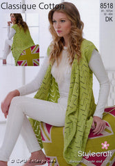 Stylecraft Classique Cotton DK Pattern 8518 - Waistcoat - NOW €1.00
