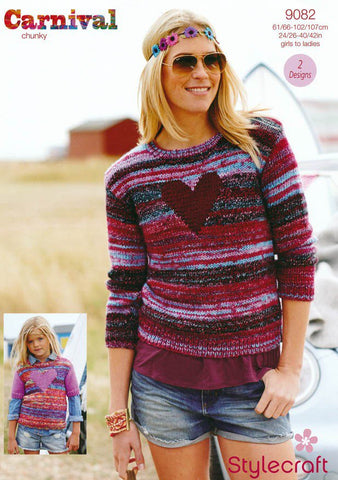 Stylecraft Carnival & Special Chunky Pattern 9082 - Sweaters - NOW €1.00