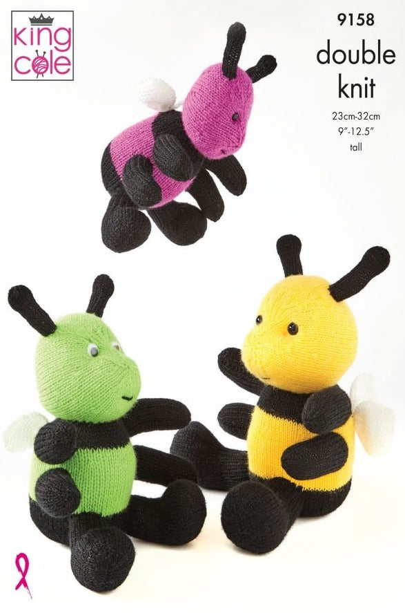 King Cole Big Value Baby DK Pattern 9158 - Bumblebees