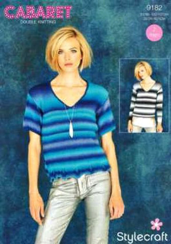 Stylecraft Cabaret DK - Pattern 9182  - Short & Long Sleeve Sweater - NOW €1.00